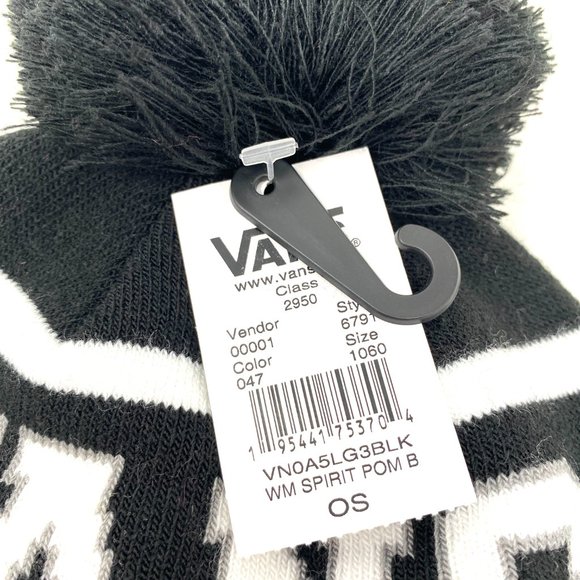 Vans WM Spirit Pom Black Checker Beanie Skateboarding Hat Women Men VN0A5LG3BLK - Picture 9 of 9